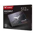 TeamGroup 512GB T-Force Vulcan Z SLC Cache 3D NAND TLC SATA Solid State Drive SSD T253TZ512G0C101 (R/W Speed up to 530/470 MB/s)